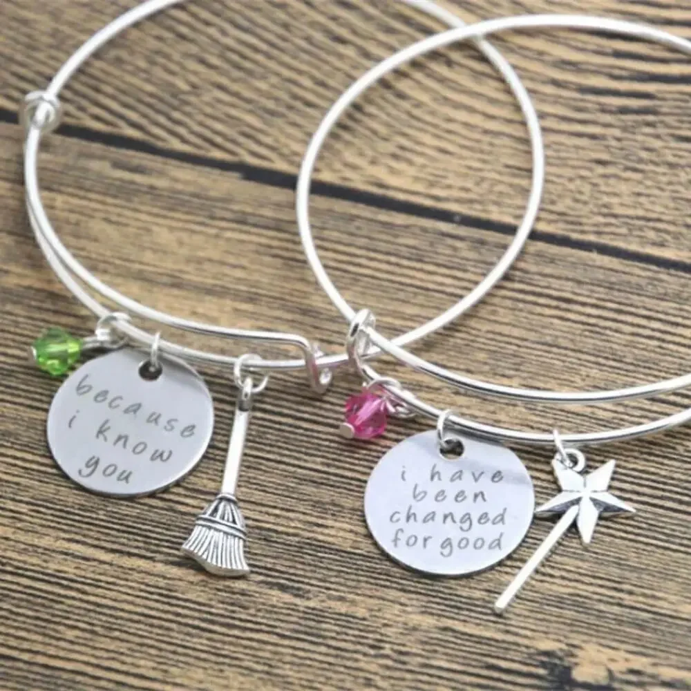 Wicked the Musical Elphaba Expandable Bangle Charm Bracelet
